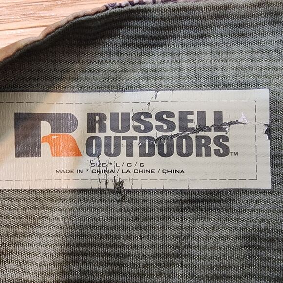 Russell Outdoors APX G2 Light Weight 1/2 Zip Pullover Mens Large Mtn Shadow Camo - Picture 2 of 10